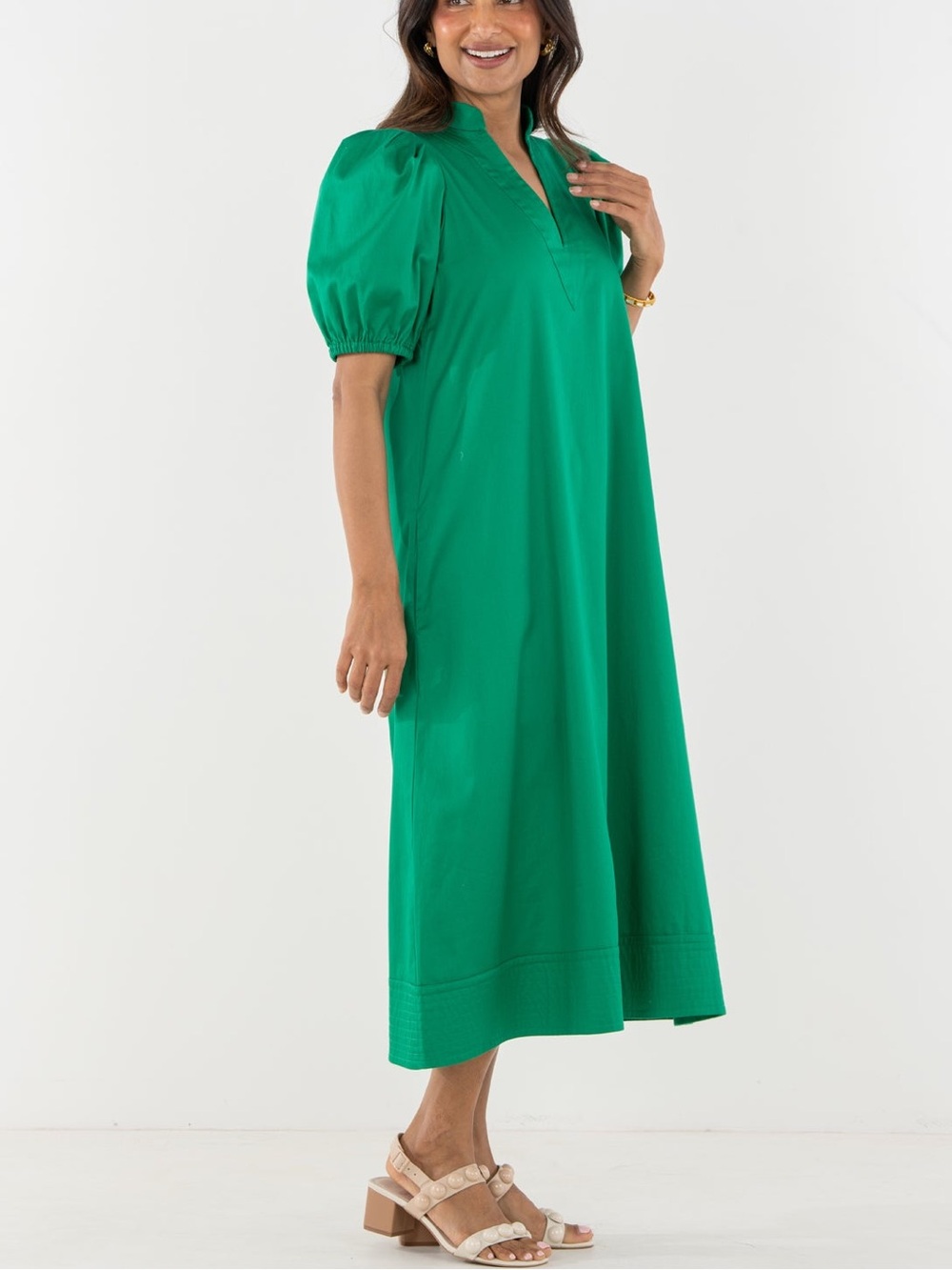 Emily McCarthy Hampton Dress in Jellybean Green Color Womens size XSmall NWT - Picture 10 of 11
